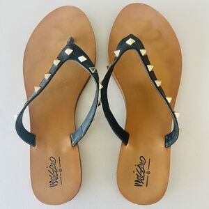 Mossimo Black Women's Flip Flop Studded Sandals Size 8/US